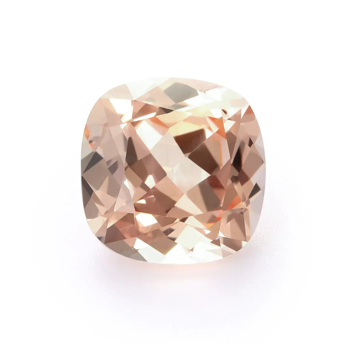 Fat Square Orange Morganite Loose Gemstone