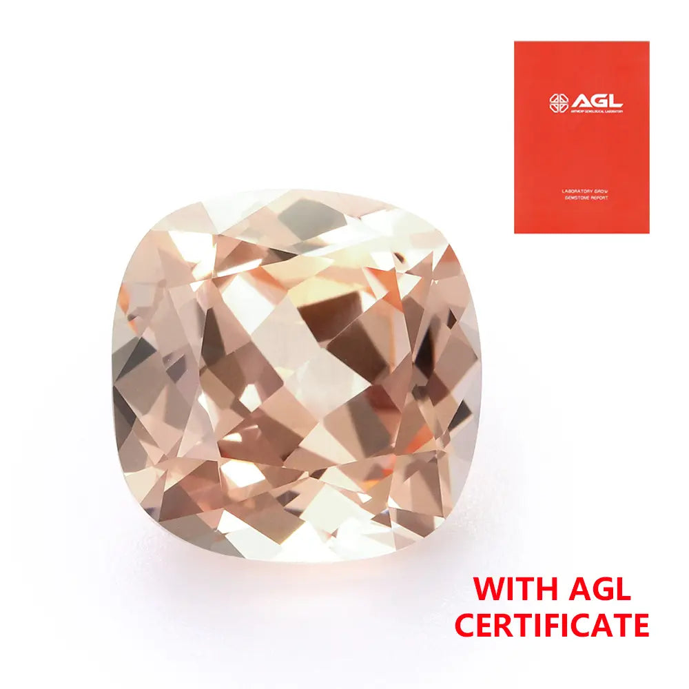 Fat Square Orange Morganite Loose Gemstone