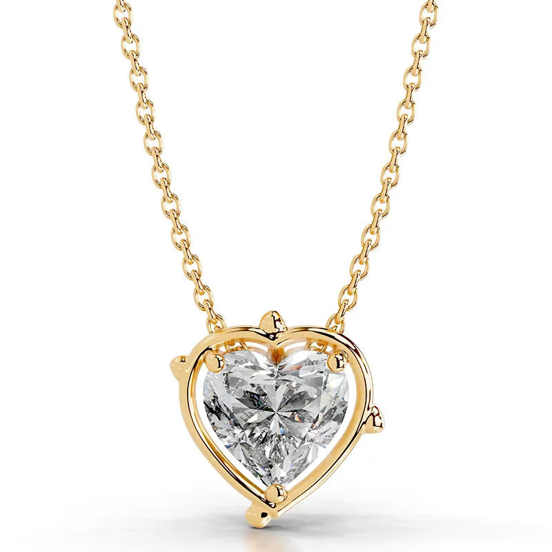 Minimalist 2CT Multi-Cut Moissanite Clavicle Necklace| S925 Silver Pendant With 6 Shapes Optional