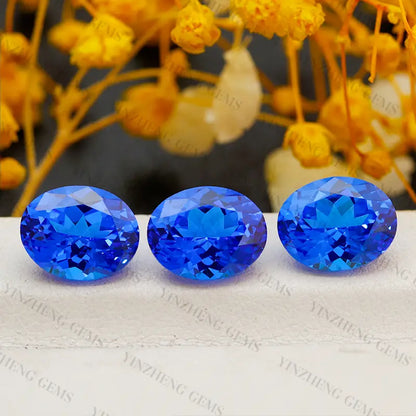 Flame Melted Cobalt spinel Oval Shape