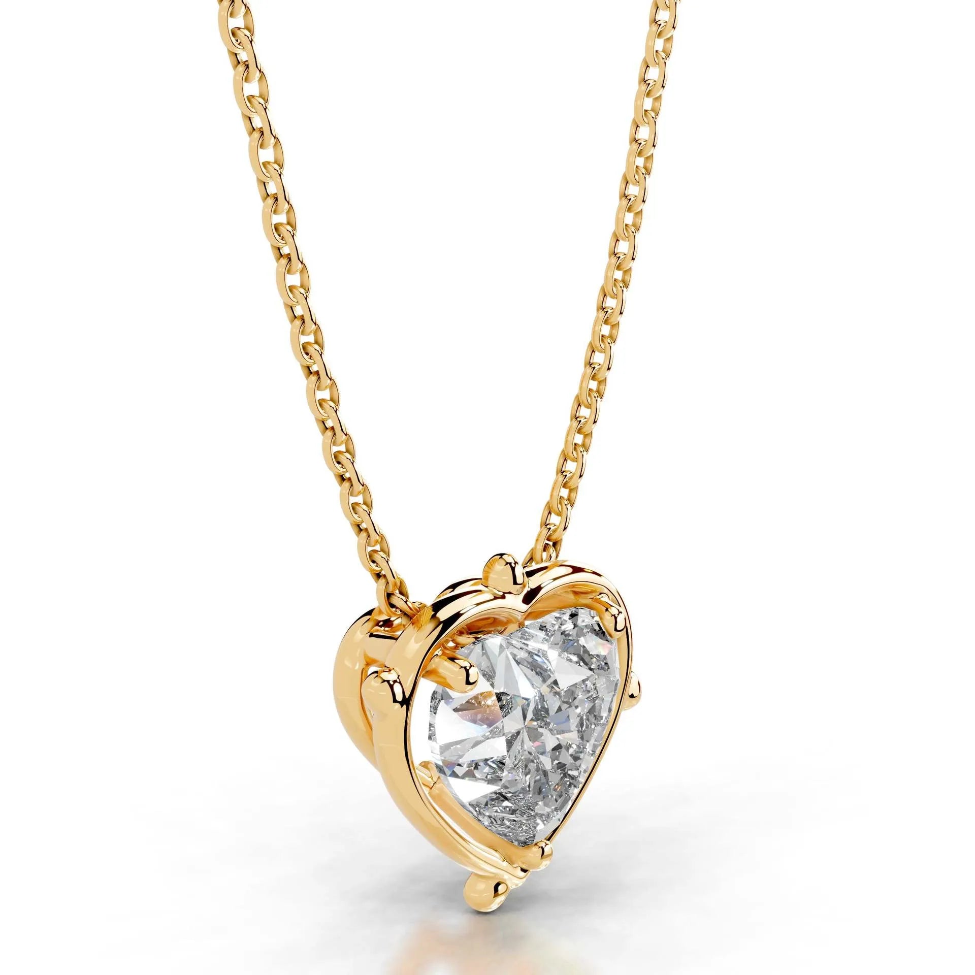 Minimalist 2CT Multi-Cut Moissanite Clavicle Necklace| S925 Silver Pendant With 6 Shapes Optional
