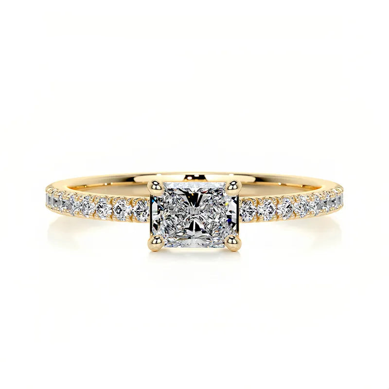 Hot Selling Elegant Stackable Band Ring Set | Niche Light Luxury Fashion Gold Plated S925 Sterling Silver Moissanite Rings