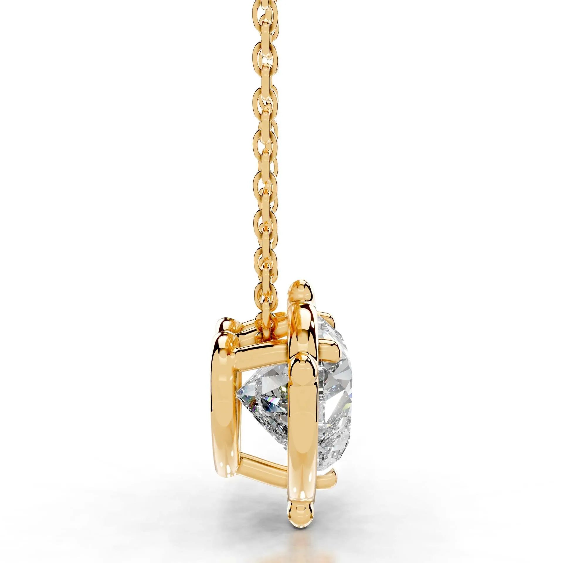 Minimalist 2CT Multi-Cut Moissanite Clavicle Necklace| S925 Silver Pendant With 6 Shapes Optional