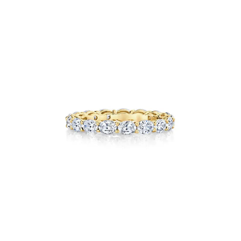 10pt 15pt 30pt 50pt Full Pave Stackable Band Ring|Light Luxury Dainty S925 Sterling Silver Moissanite Ring