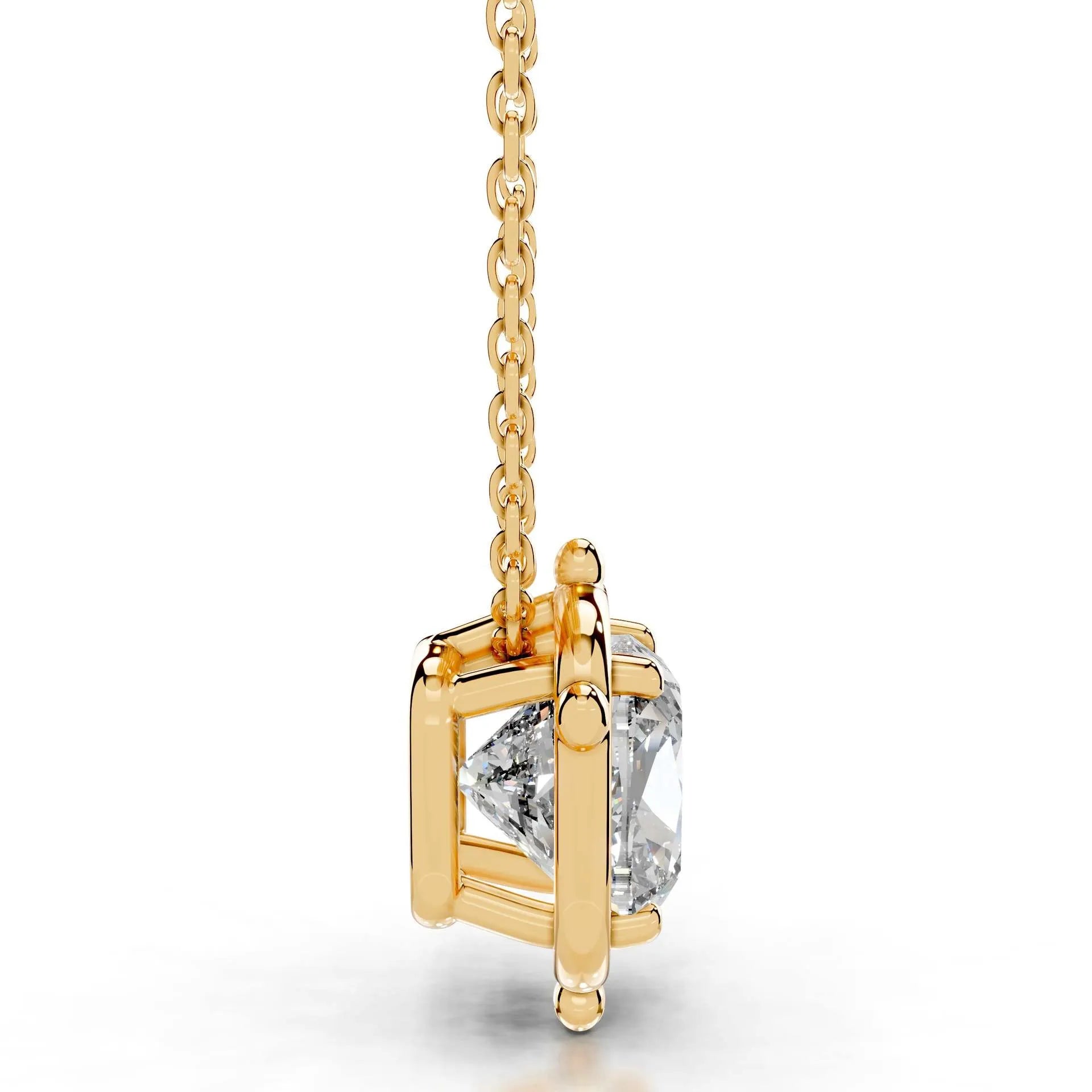 Minimalist 2CT Multi-Cut Moissanite Clavicle Necklace| S925 Silver Pendant With 6 Shapes Optional