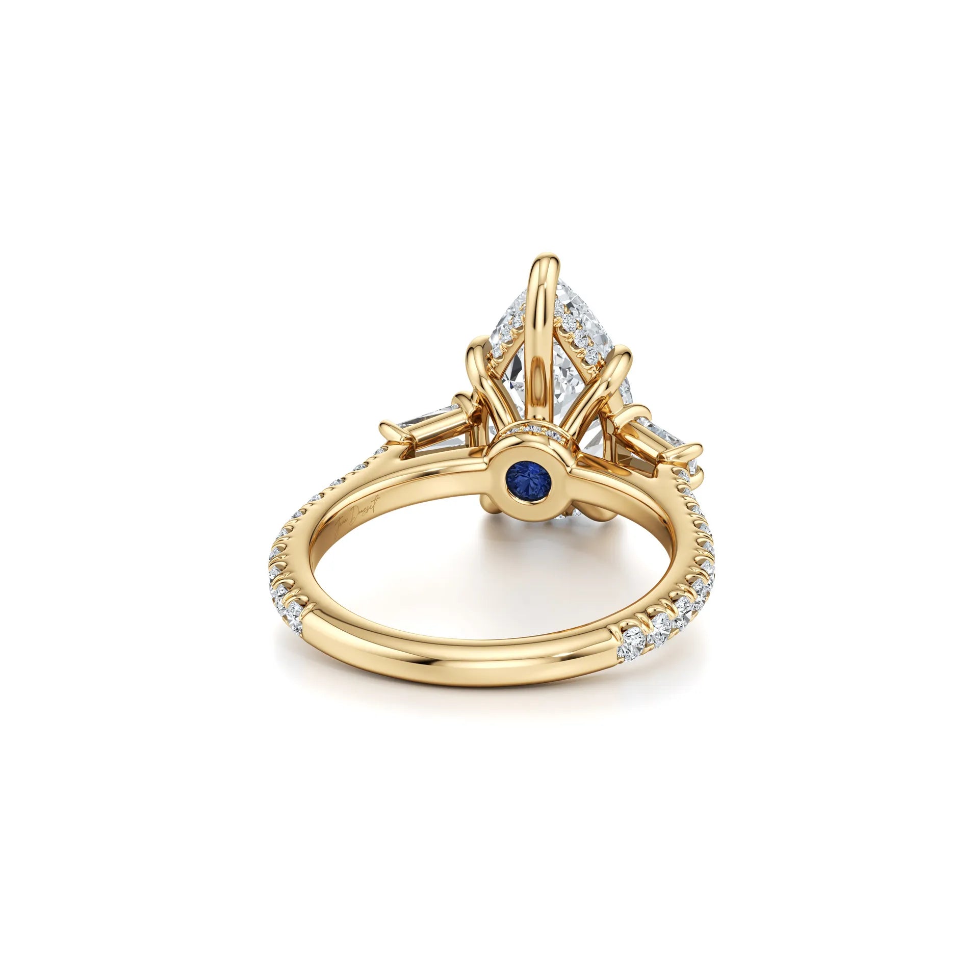 2CT Three Stone Moissanite Ring Women | 18K Gold Plated S925 Silver Luxury Engagement Ring