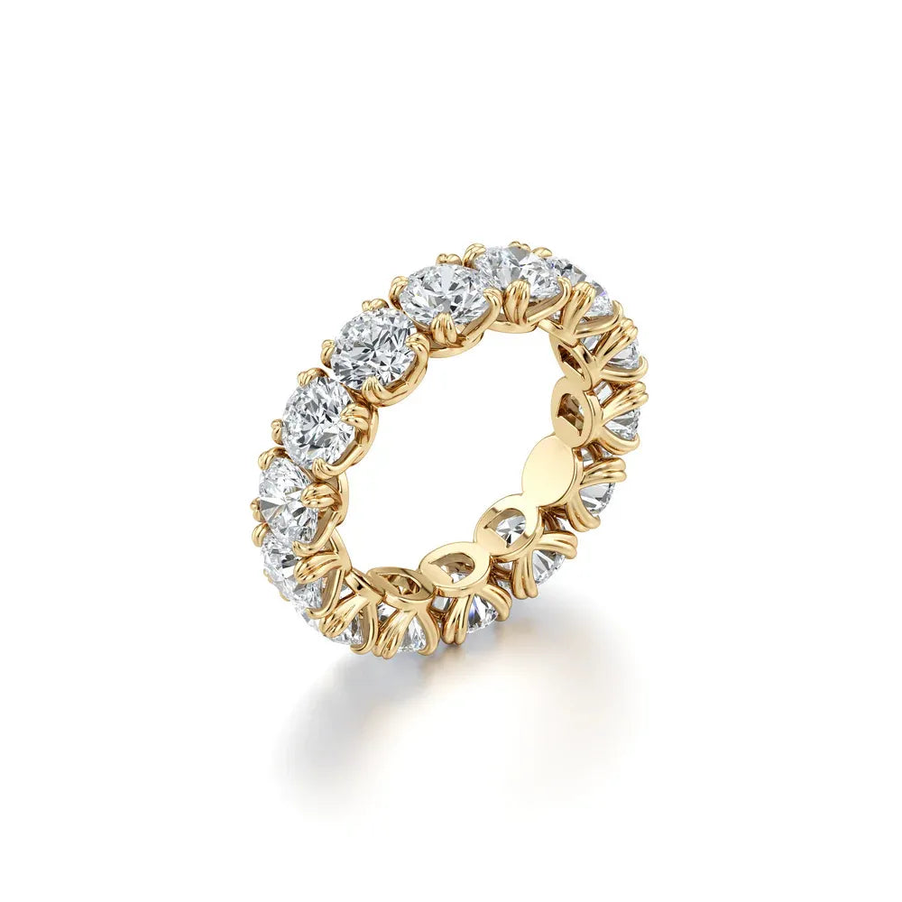 10pt 15pt 30pt 50pt Full Pave Stackable Band Ring|Light Luxury Dainty S925 Sterling Silver Moissanite Ring