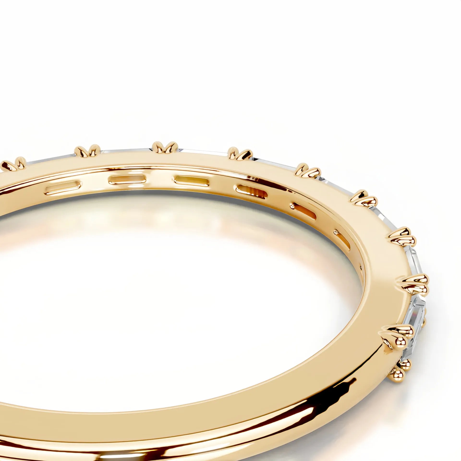 Hot Selling Elegant Stackable Band Ring Set | Niche Light Luxury Fashion Gold Plated S925 Sterling Silver Moissanite Rings