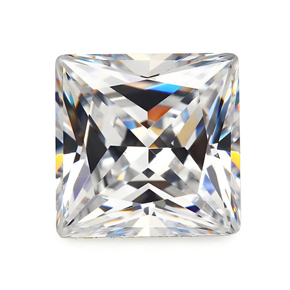 6A Grade Square Princess D Color Moissanite