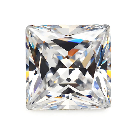 6A Grade Square Princess D Color Moissanite