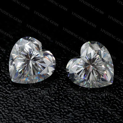 6A Grade Heart Shape D Color Moissanita