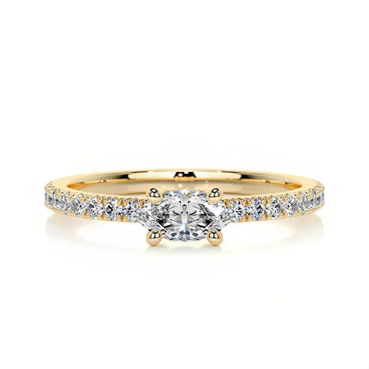 Hot Selling Elegant Stackable Band Ring Set | Niche Light Luxury Fashion Gold Plated S925 Sterling Silver Moissanite Rings