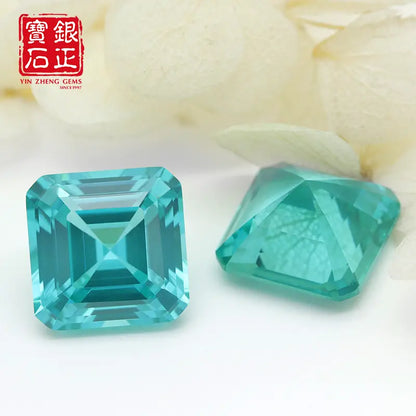 Flame Melted Paraiba Asscher Shape