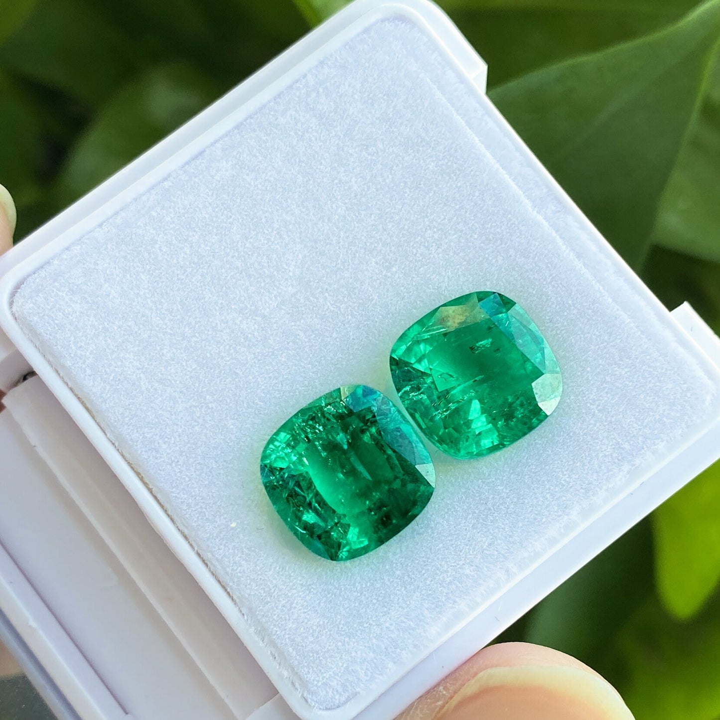 Lab Grown Colombian Emerald Square Cushion Shape