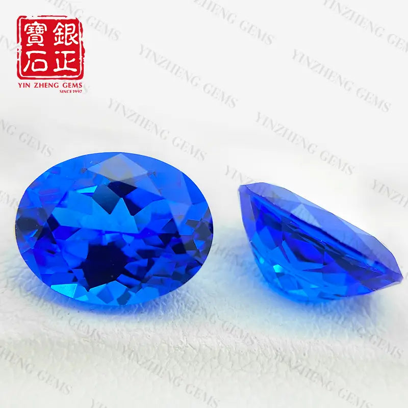 Flame Melted Cobalt spinel Oval Shape