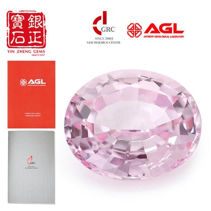 Flame Melted Morgan Pink Sapphire Color Oval shape
