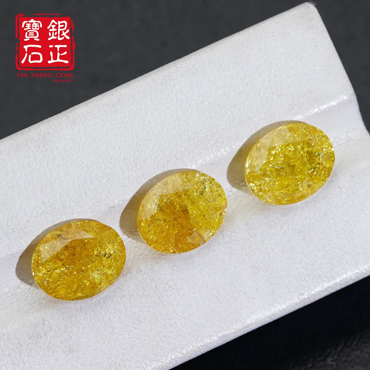 Lab Grown Crushed Ice Yellow Sapphire