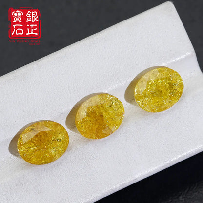 Lab Grown Crushed Ice Yellow Sapphire