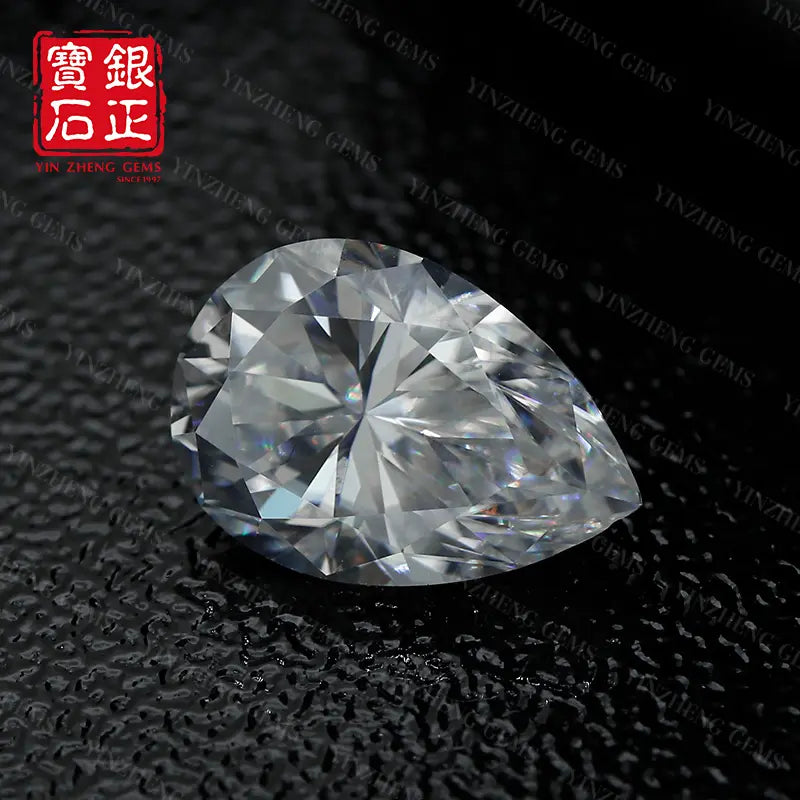 6A Grade Pear Shape D Color Moissanita