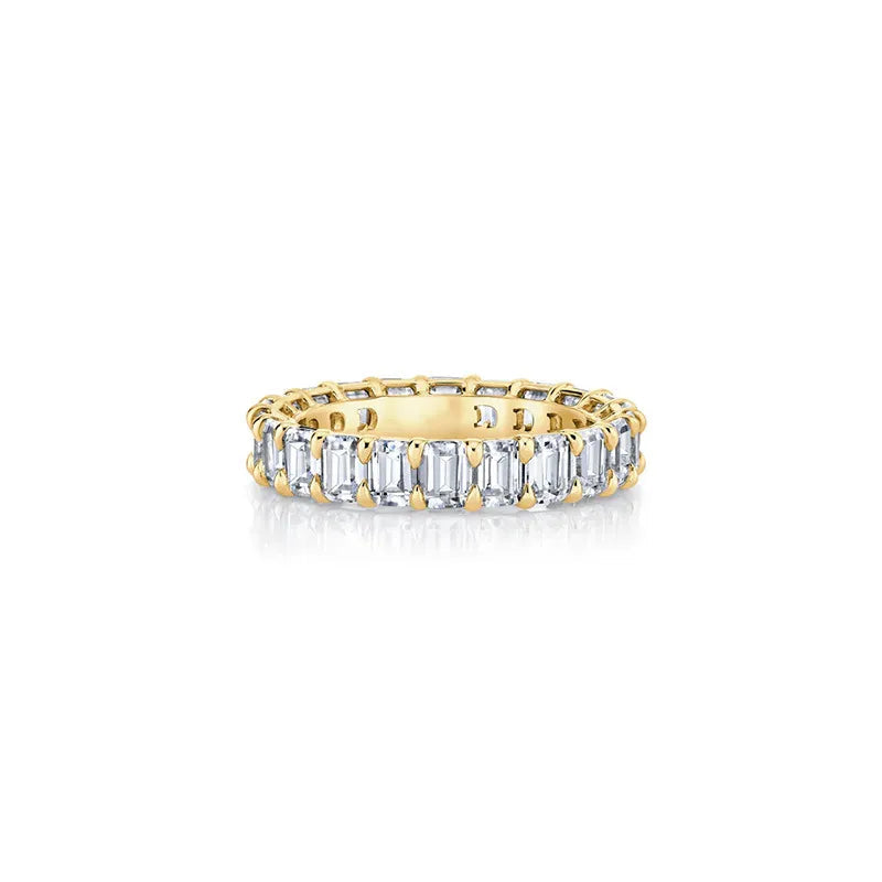 10pt 15pt 30pt 50pt Full Pave Stackable Band Ring|Light Luxury Dainty S925 Sterling Silver Moissanite Ring