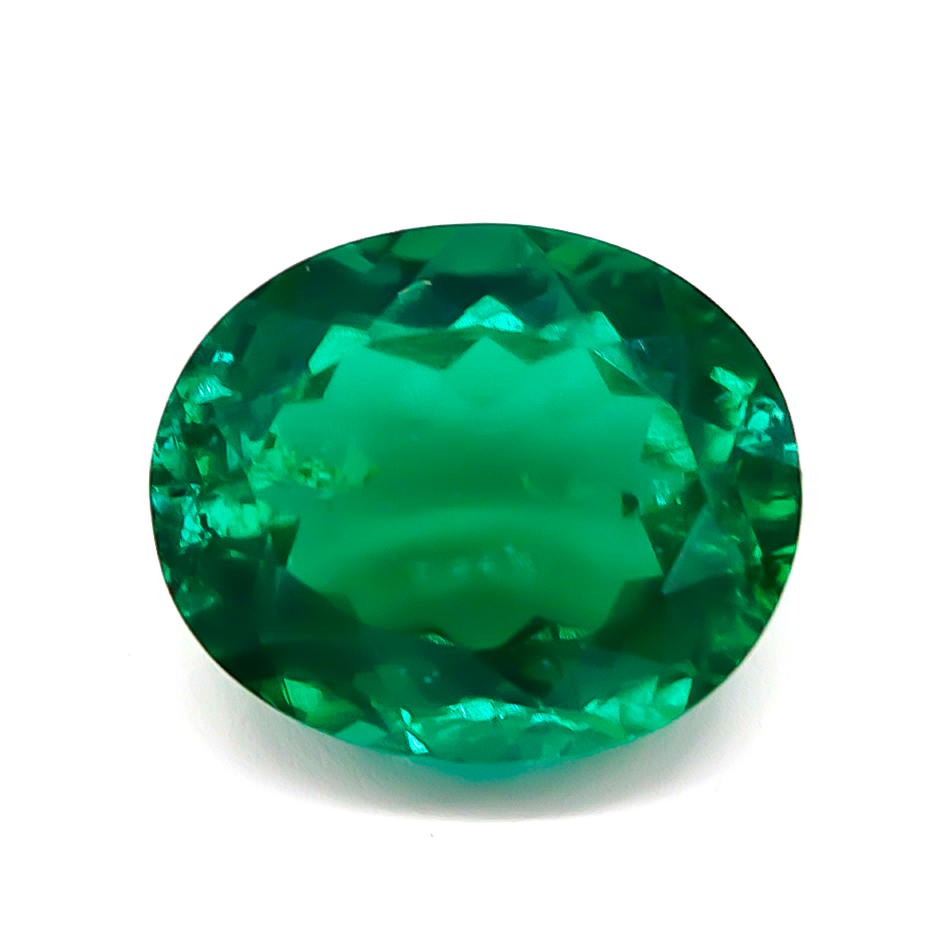 Lab Grown Zambia Emerald Oval Shape