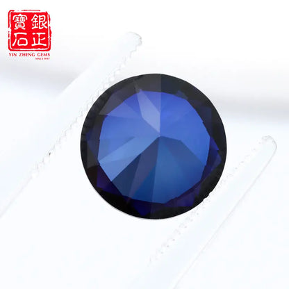 Flame Melted Royal Blue Sapphire Round Cut