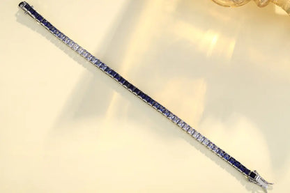 S925 Silver Cultivated Colored Blue Treasure Bracelet