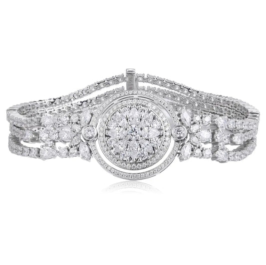 S925 Silver Cultivation Paraiba Blue Treasure Bracelet A JSABL224Y