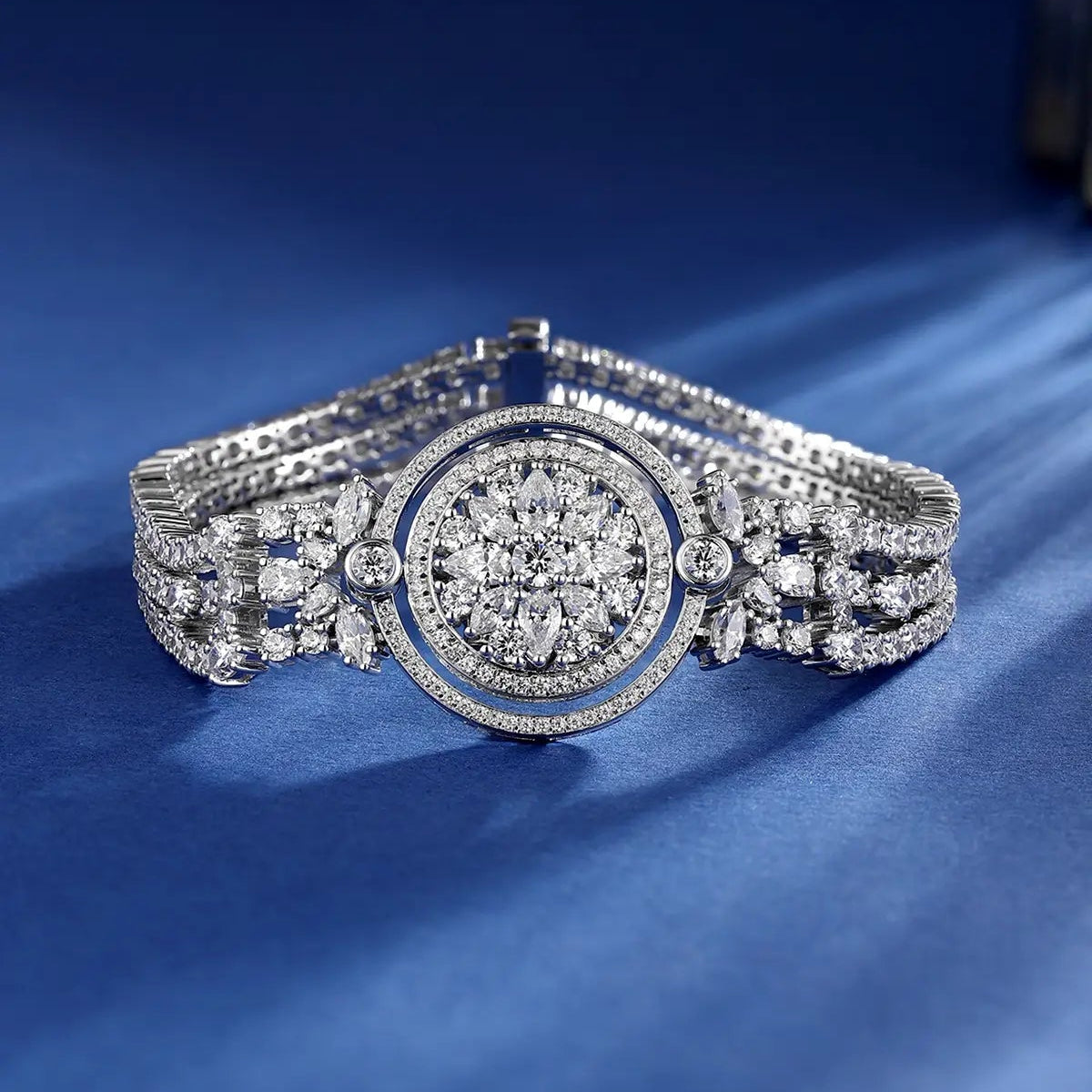 S925 Silver Cultivation Paraiba Blue Treasure Bracelet A JSABL224Y