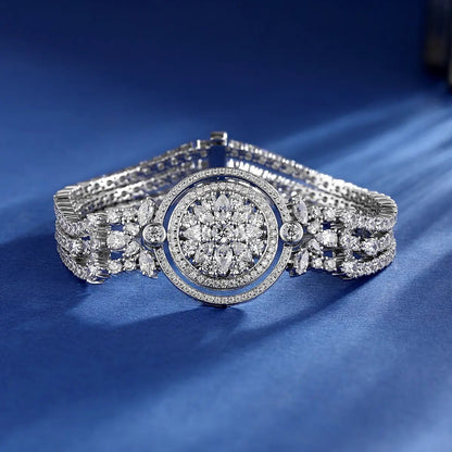 S925 Silver Cultivation Paraiba Blue Treasure Bracelet A JSABL224Y