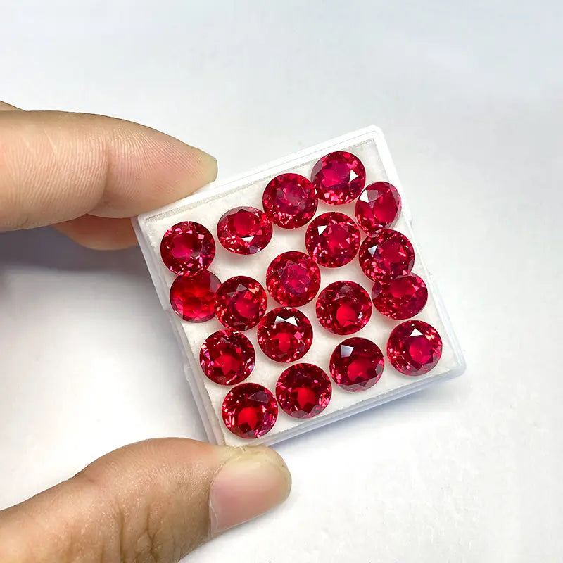 5A Lab Grown Ruby Round Shape