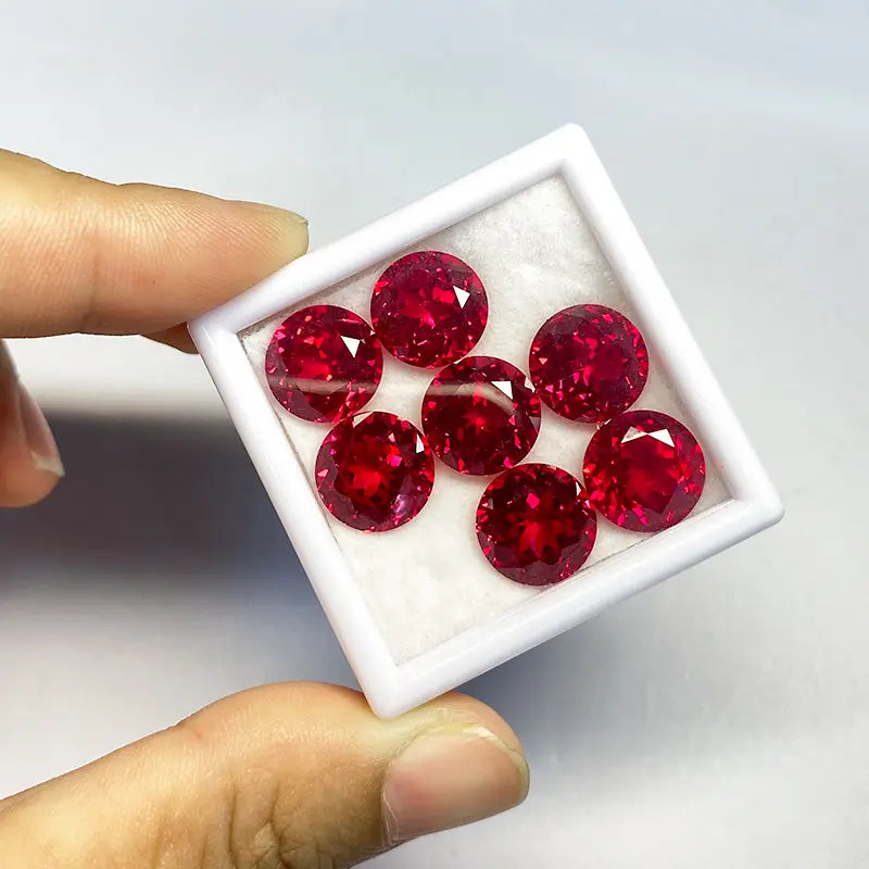 5A Lab Grown Ruby Round Shape