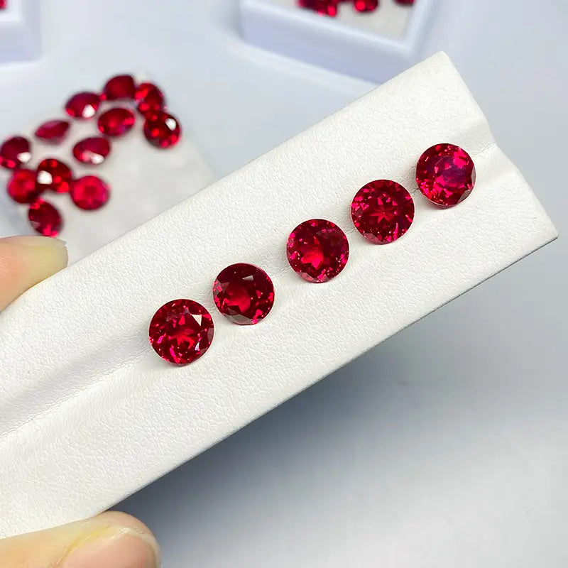 5A Lab Grown Ruby Round Shape