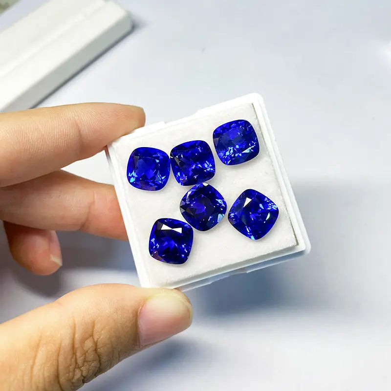 5A Lab Grown Sapphire Square Cushion