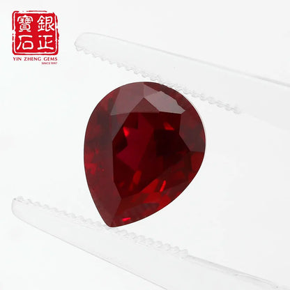 Flame Melted Pear Shape Mozambique Ruby