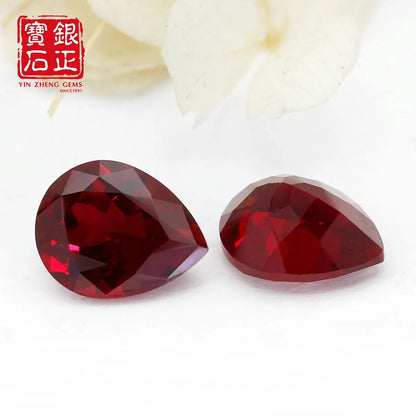 Flame Melted Pear Shape Mozambique Ruby