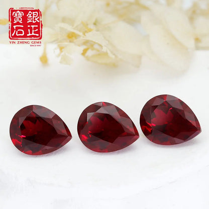 Flame Melted Pear Shape Mozambique Ruby