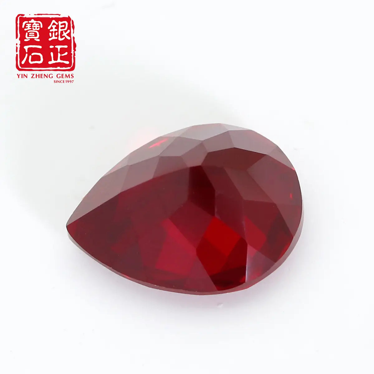 Flame Melted Pear Shape Mozambique Ruby