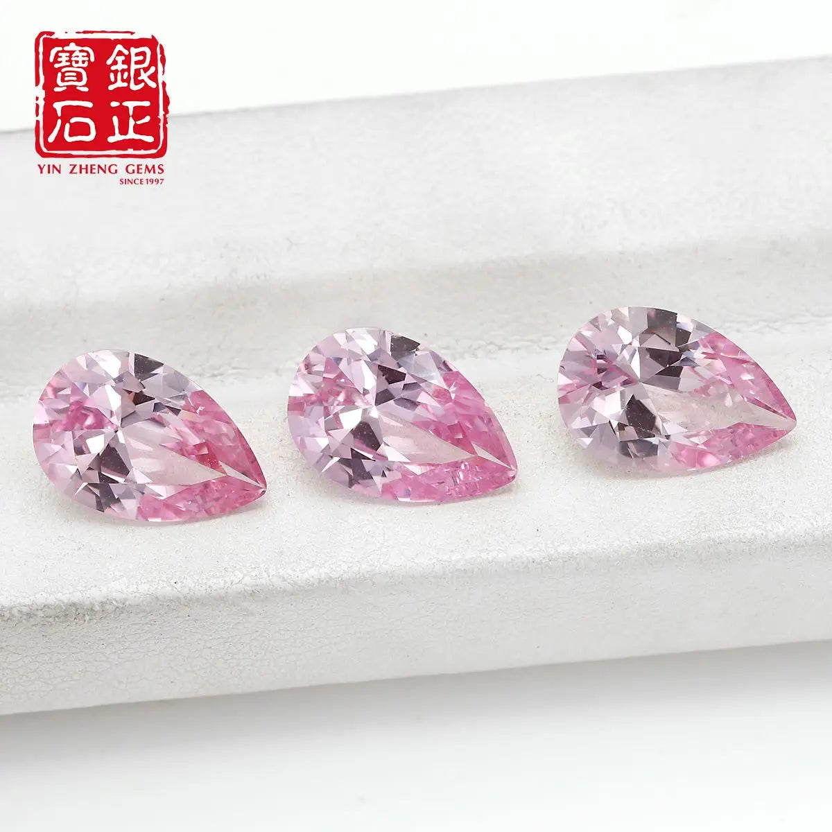 Precision Cut Morgan Pink Sapphire Pear Cut