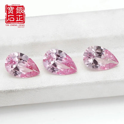 Flame Melted Morgan Pink Sapphire Pear Cut