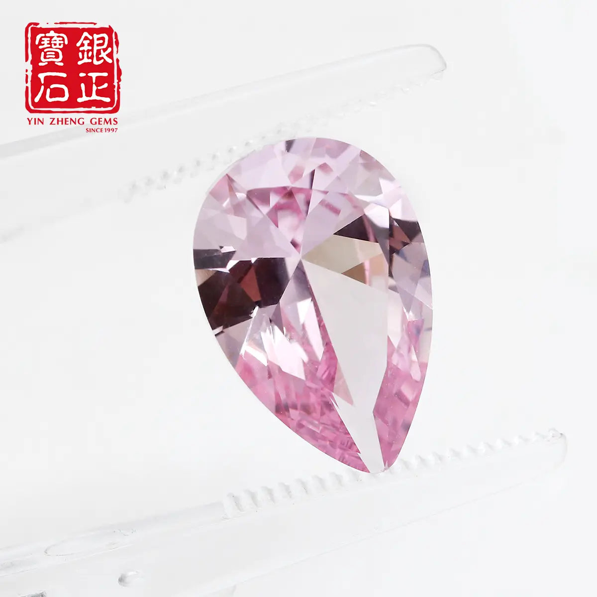 Flame Melted Morgan Pink Sapphire Pear Cut