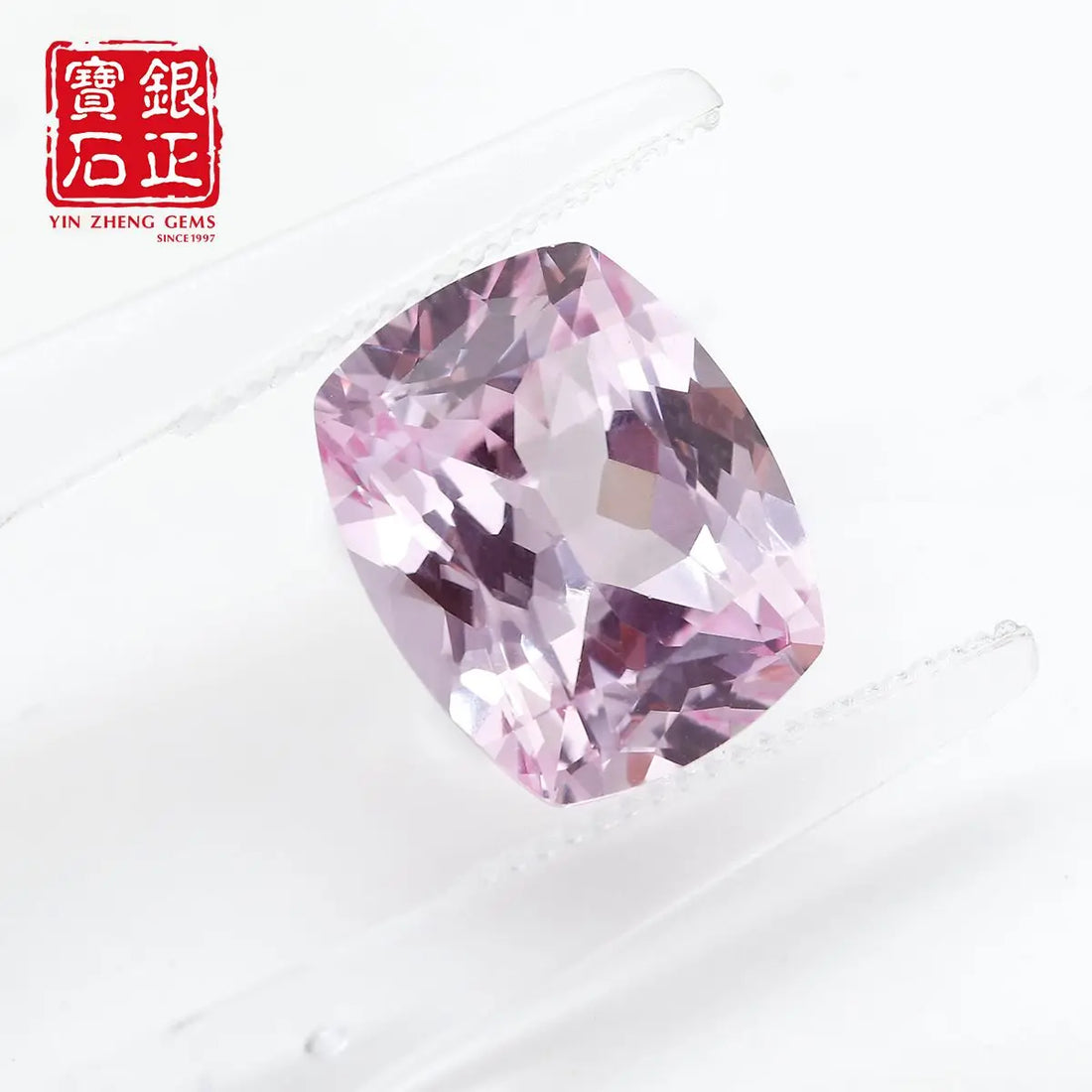 Precision Cut Morgan Pink Sapphire Square Synthetic