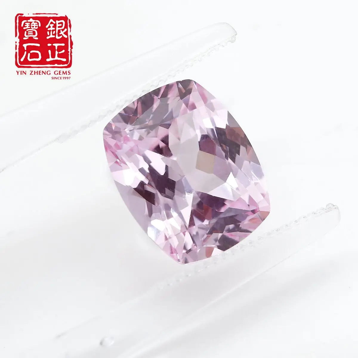 Precision Cut Morgan Pink Sapphire Square Synthetic