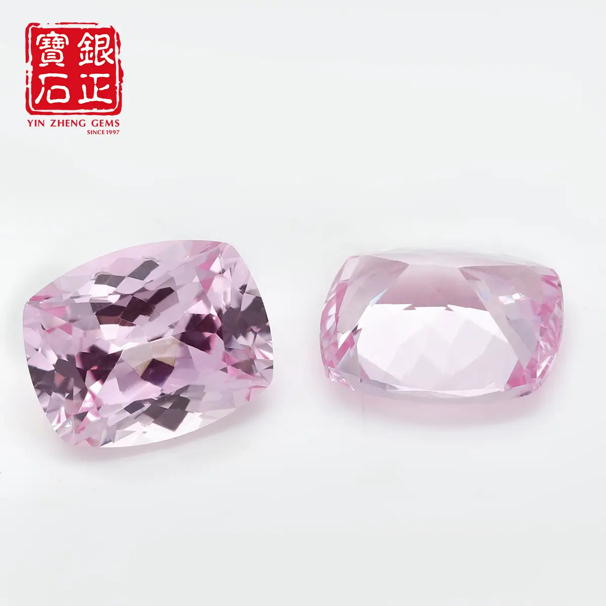 Precision Cut Morgan Pink Sapphire Square Synthetic
