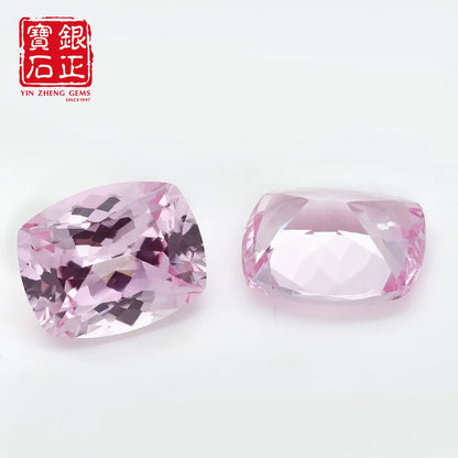 Flame Melted Morgan Pink Sapphire Square Synthetic