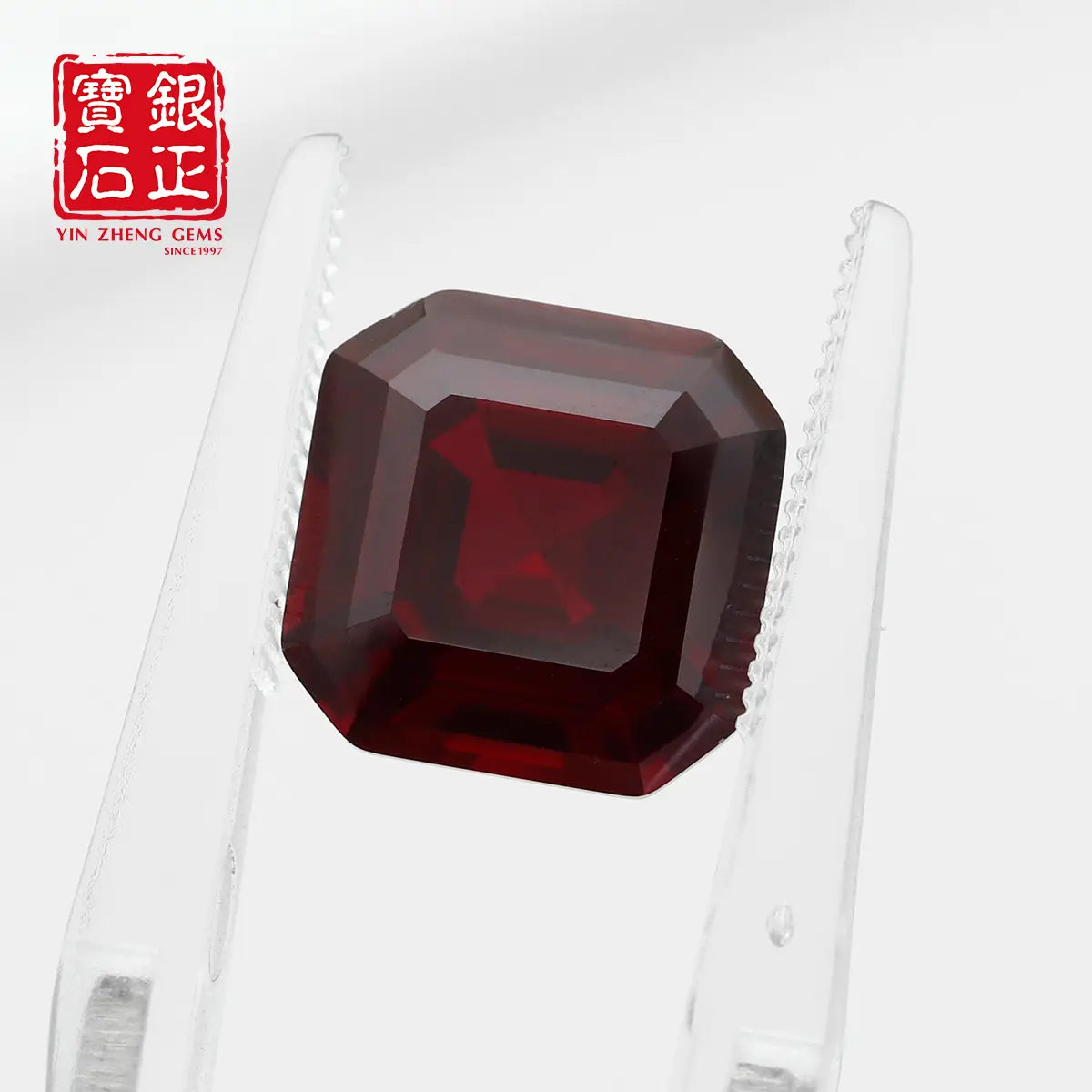 Flame Melted Asscher Cut Mozambique Ruby