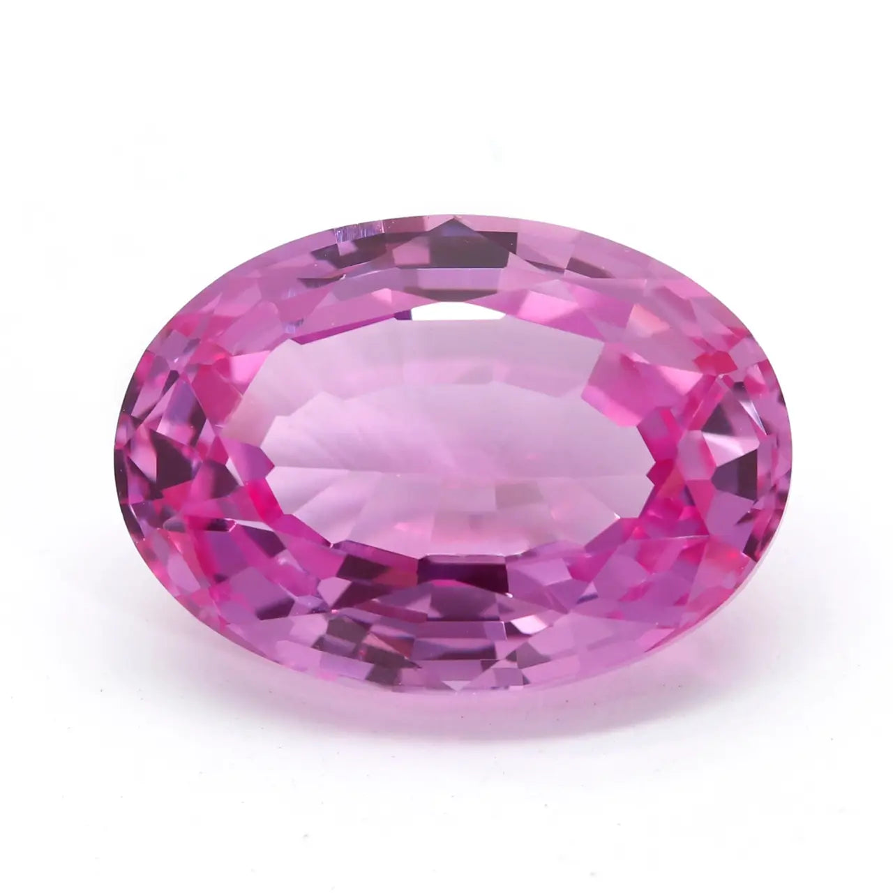 Flame Melted Pink Sapphire Oval Shape