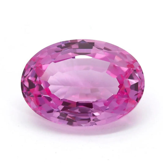 Flame Melted Pink Sapphire Oval Shape