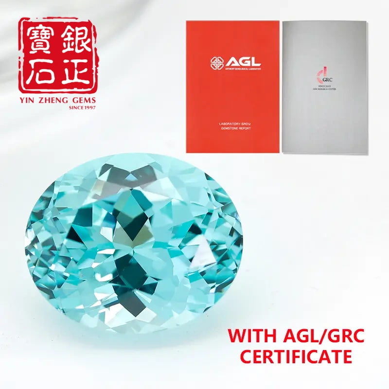 5A Lab Grown Paraiba Oval Shape