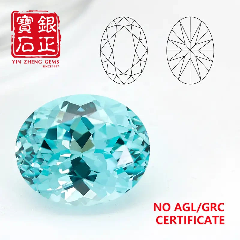 Czochralski Lab Grown Paraiba Oval Shape